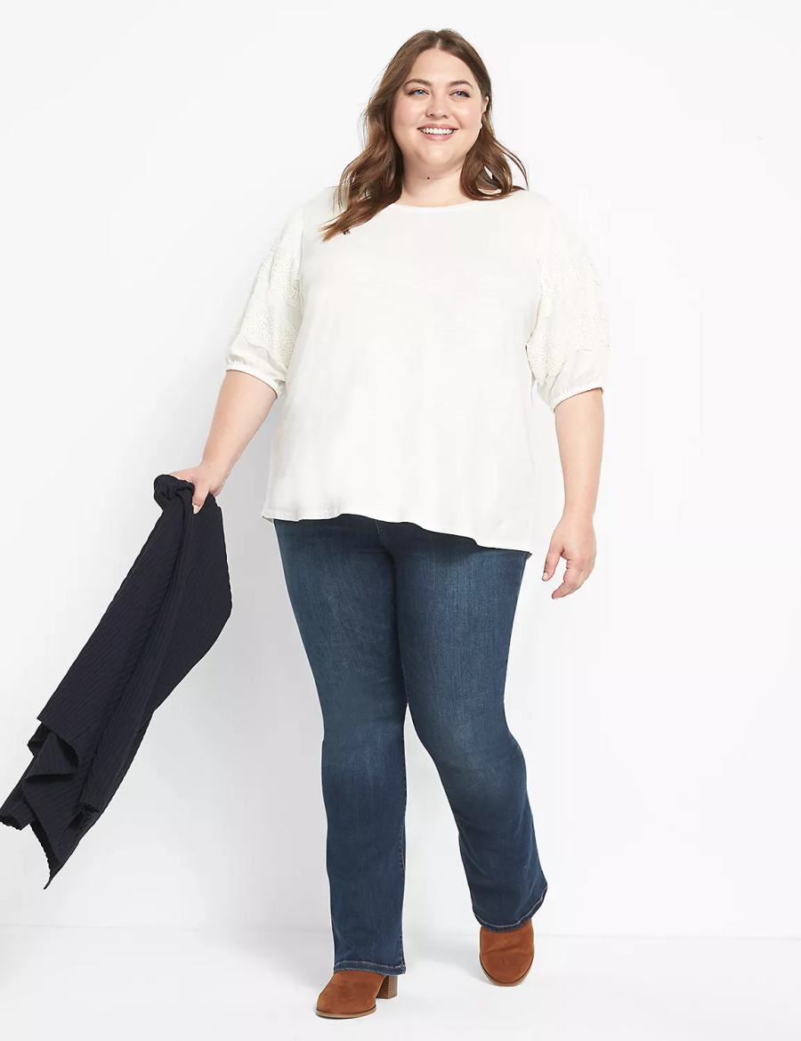 Dark Blue Lane Bryant Straight Fit High-Rise Boot Women Jeans | DPN2230HS