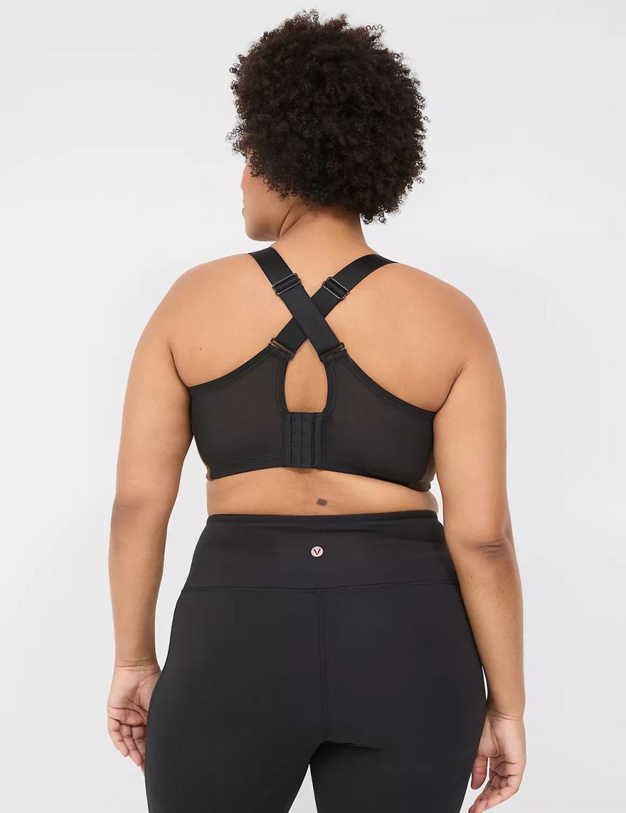 Dark Brown Lane Bryant LIVI Wireless Medium-Impact Wicking Women Sports Bra | MHB7423PM