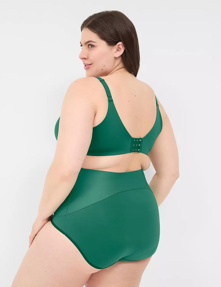 Dark Green Lane Bryant Level 2 Totally Smooth High-Waist Women Briefs | OSP6924FE