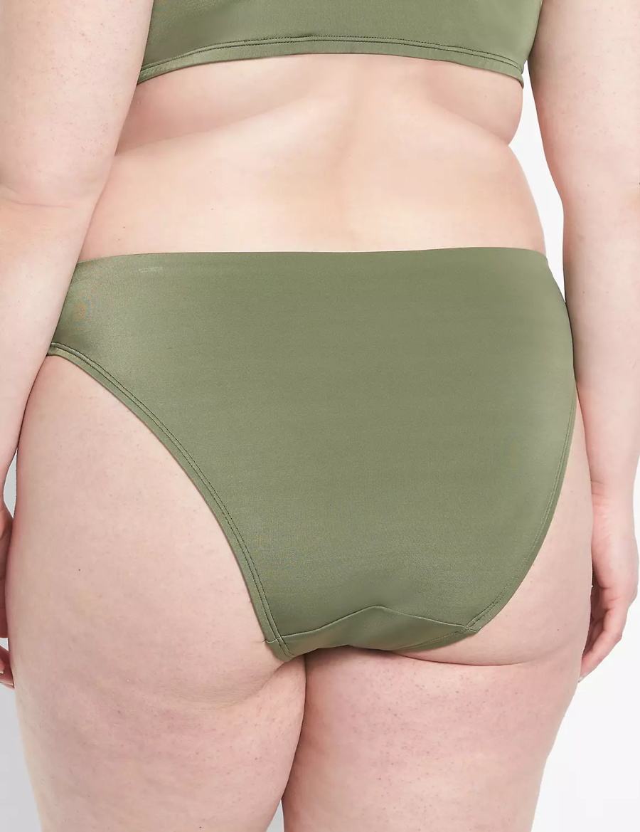 Dark Green Lane Bryant Tanga Swim Women Briefs | CHL6566VZ