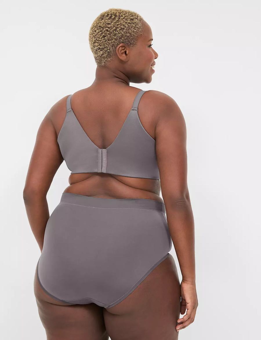 Dark Grey Lane Bryant Invisible Backsmoother Lightly Lined Full Coverage Women Bralettes | UYZ8424RJ