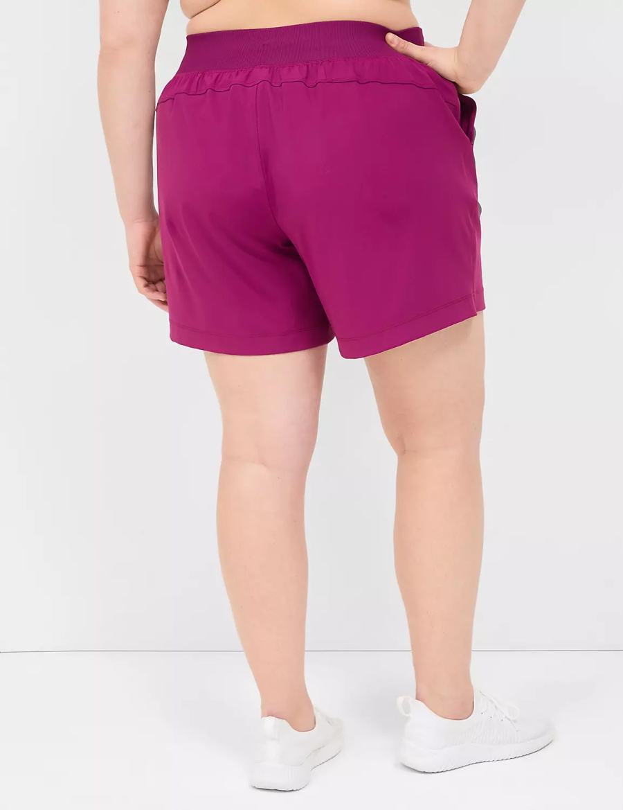 Dark Purple Lane Bryant LIVI Knit Women Shorts | VEE168ME