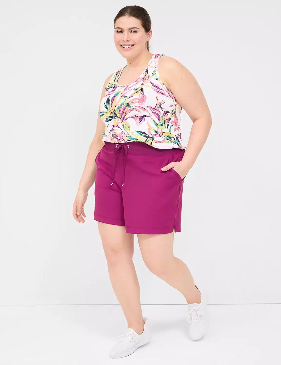 Dark Purple Lane Bryant LIVI Knit Women Shorts | VEE168ME