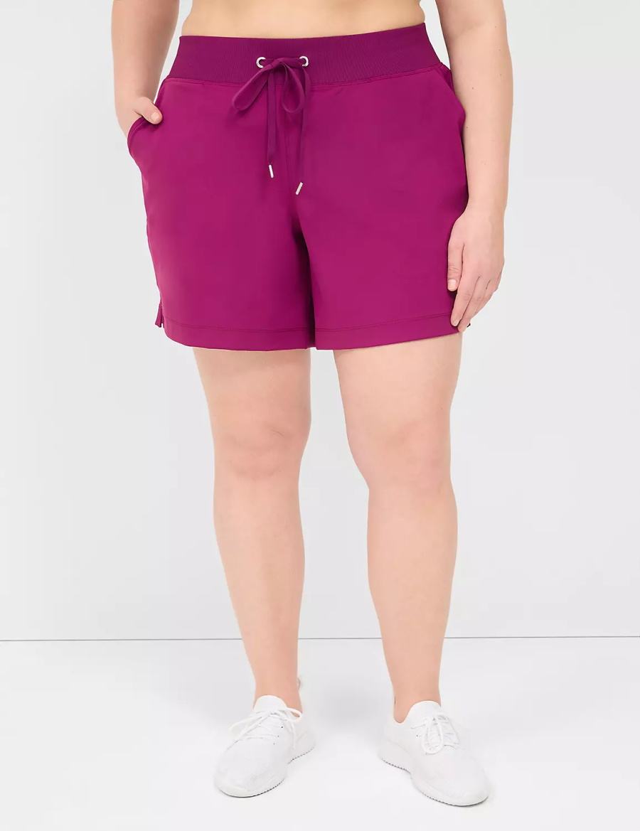 Dark Purple Lane Bryant LIVI Knit Women Shorts | VEE168ME