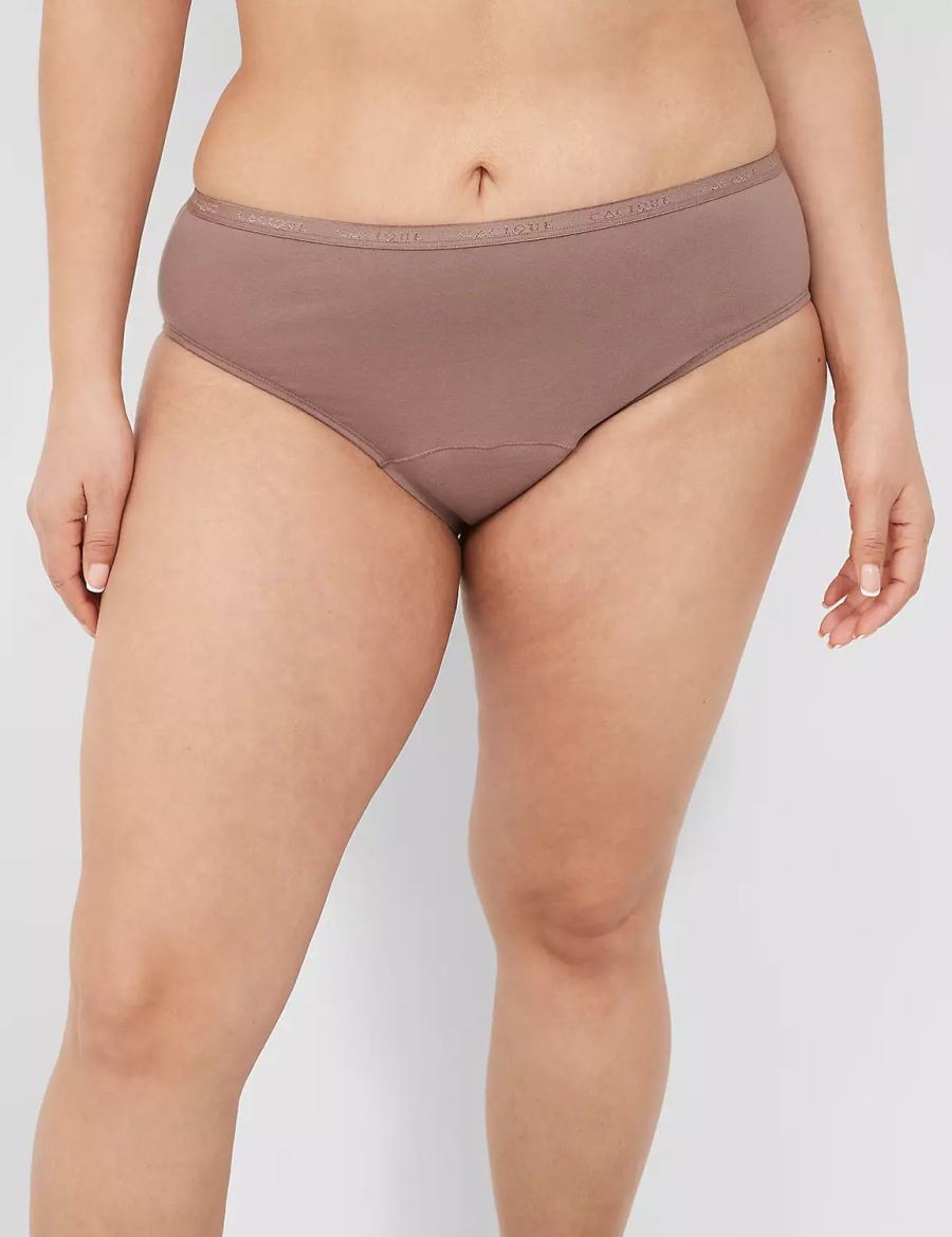 Deep Grey Brown Lane Bryant Total Confidence Women Hipster Panty | OTU3312LE