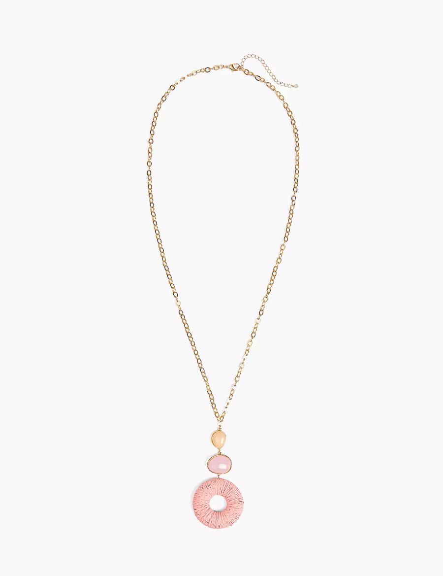 Gold Lane Bryant Pink Women Pendant Necklace | AGR1436UV