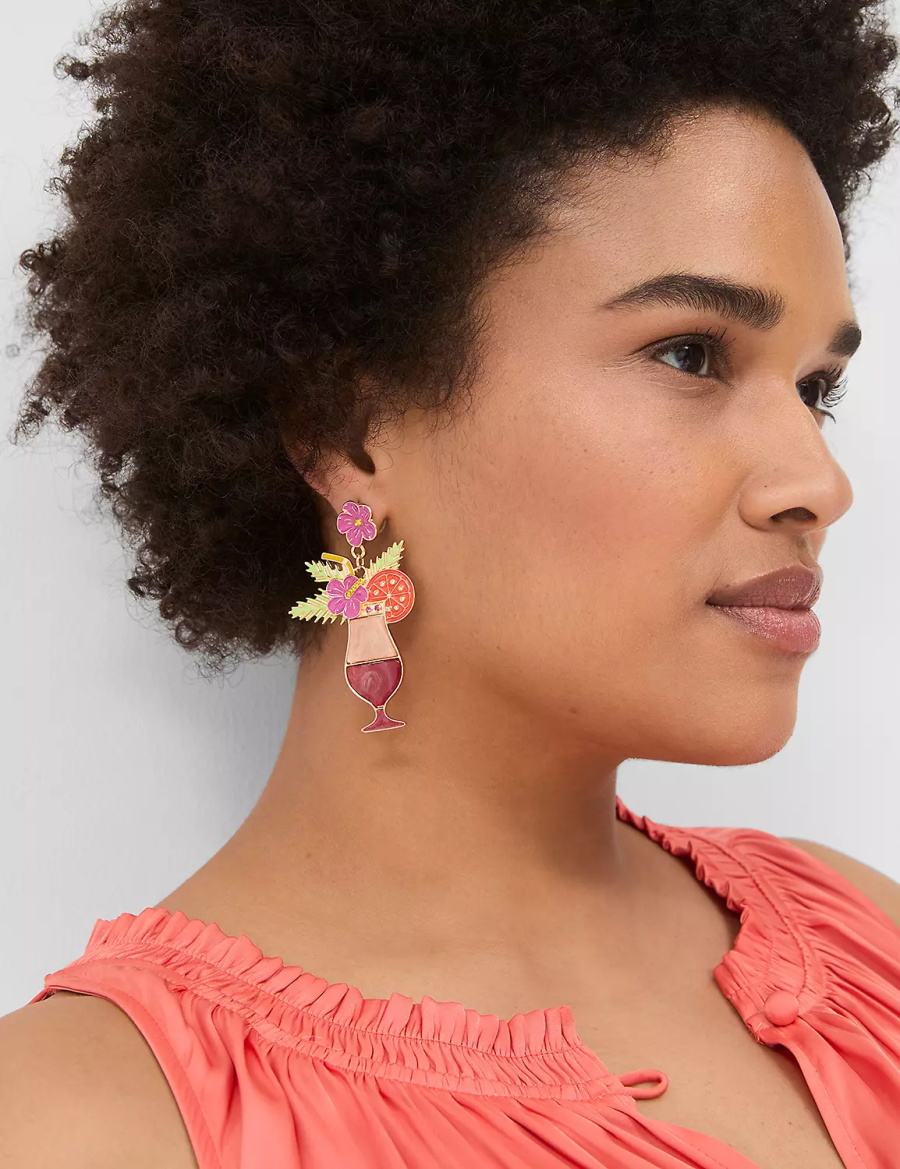 Gold Lane Bryant Summer Whimsy Cocktail Statement Women Earrings | BQV911EP