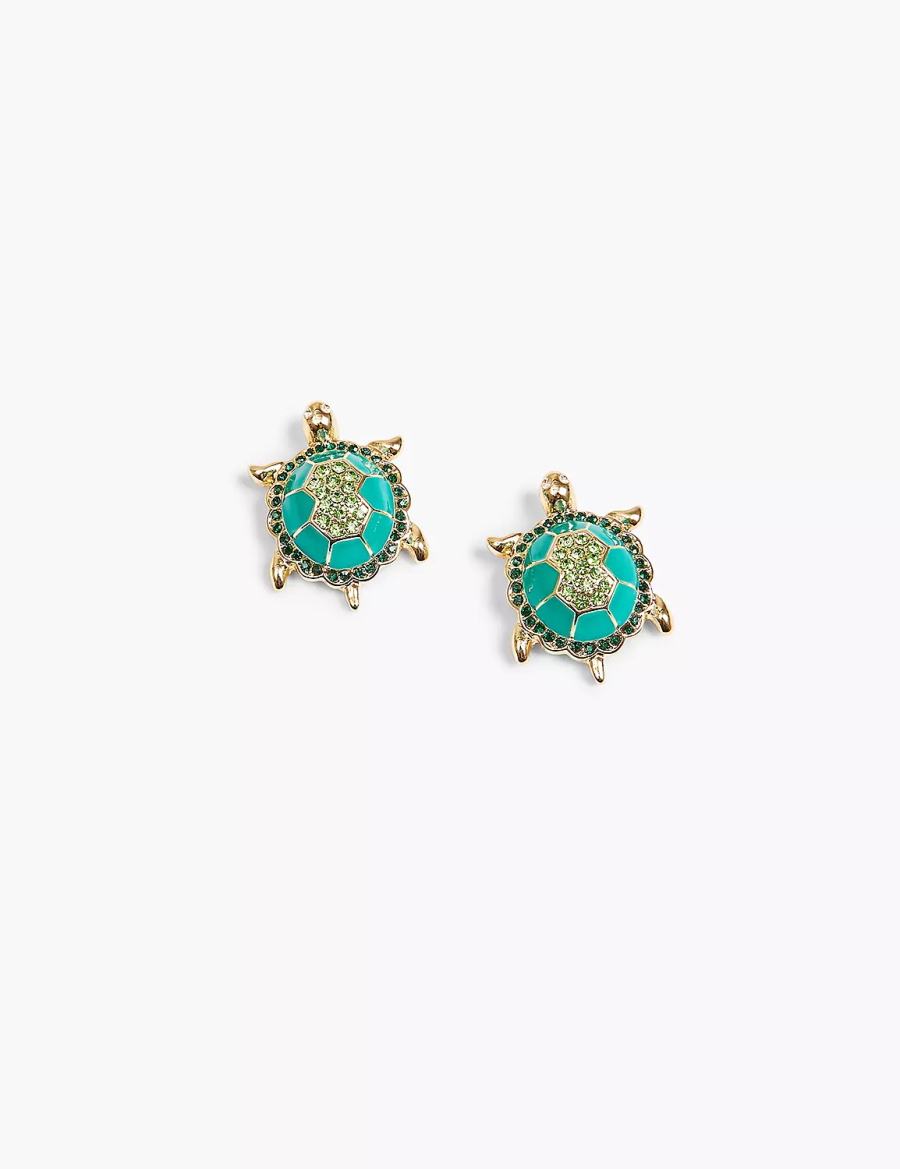 Gold Lane Bryant Summer Whimsy Sea Turtle Women Earrings | VRS398YY