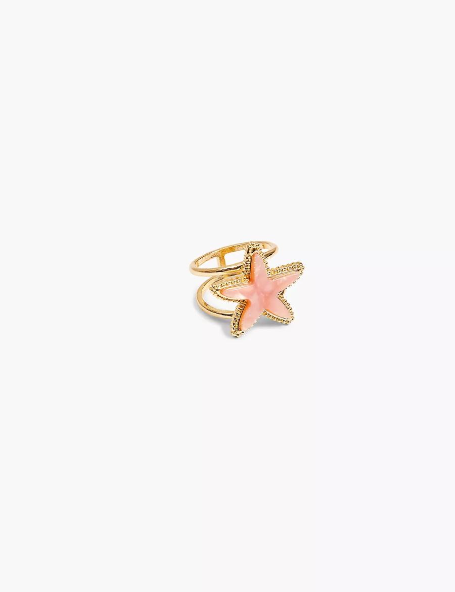 Gold Lane Bryant Summer Whimsy Starfish Statement Women Rings | AGF7311VN