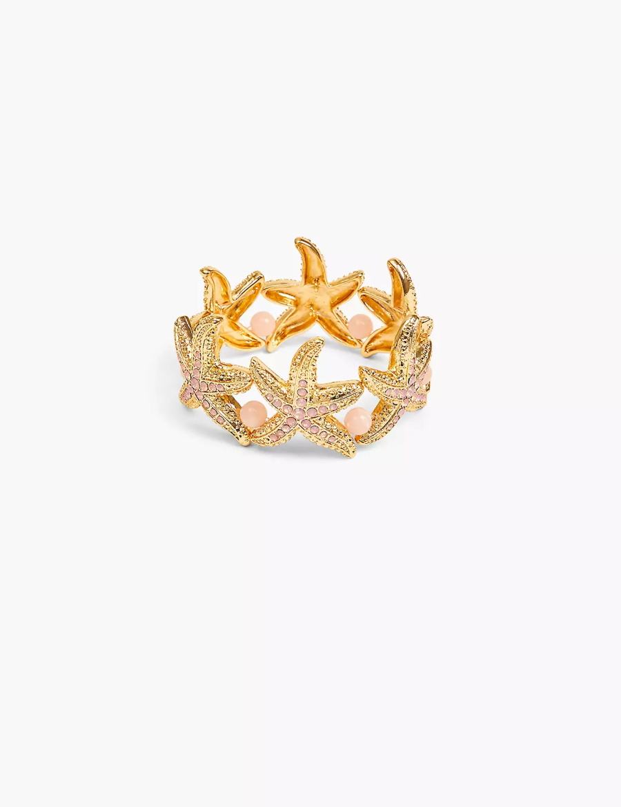 Gold Lane Bryant Summer Whimsy Starfish Stretch Women Bracelets | OXI5920NS