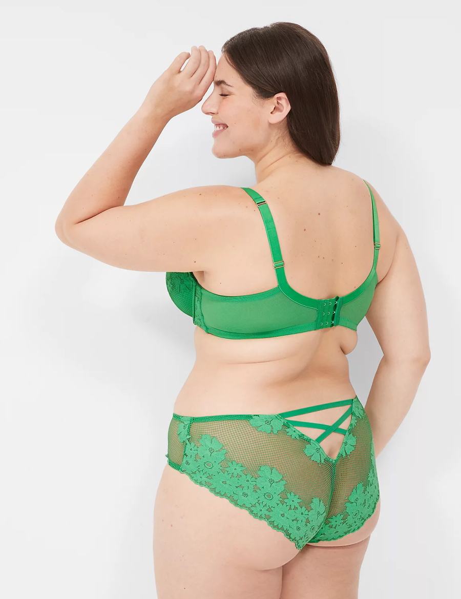 Green Lane Bryant Fishnet Lace Women Cheeky Panty | VWC9928KY