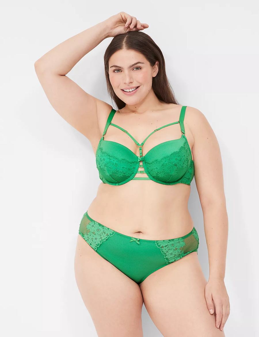 Green Lane Bryant Fishnet Lace Women Cheeky Panty | VWC9928KY