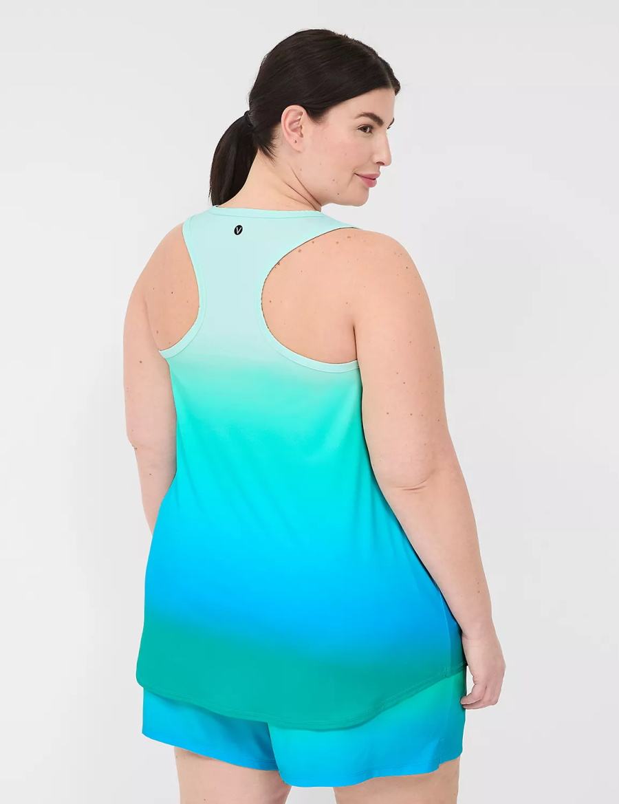 Green Lane Bryant LIVI Scoop-Neck Wicking Racerback Women Tank Top | RMR339UA