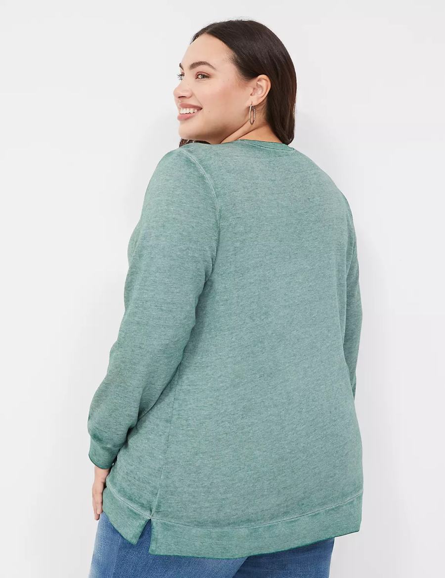 Green Lane Bryant Luck Graphic Women Sweatshirts | FEW9187JL