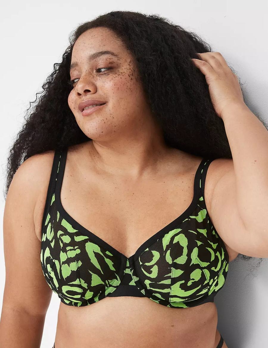 Green Lane Bryant Mesh Unlined Women T-Shirt Bra | XHL1880JV