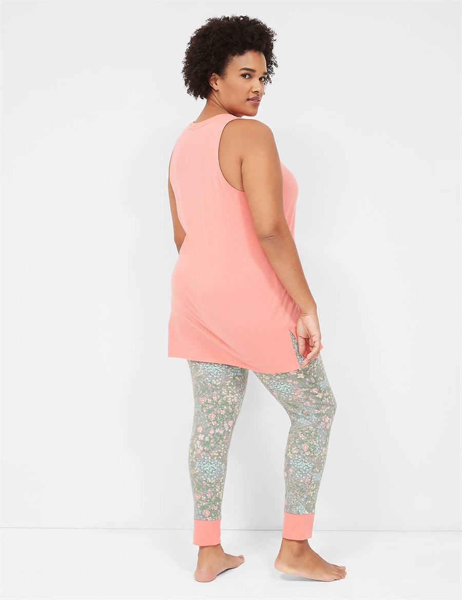 Grey Lane Bryant Comfy Cotton Pocket Tunic & Legging PJ Set Women Pajamas | EUA6082IW