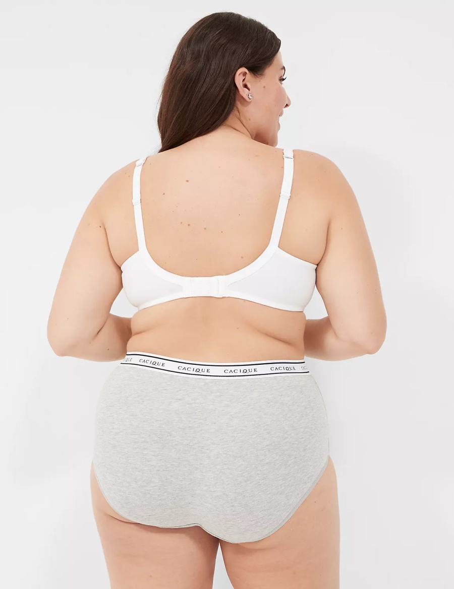 Grey Lane Bryant Cotton Full With Wide Waistband Women Briefs | OOY4496RM