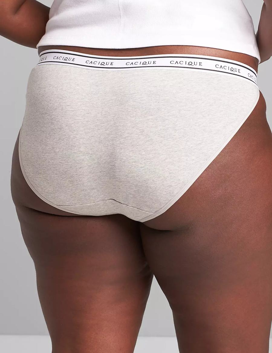 Grey Lane Bryant Cotton String with Wide Waistband Women Bikini Panty | SWS316CK