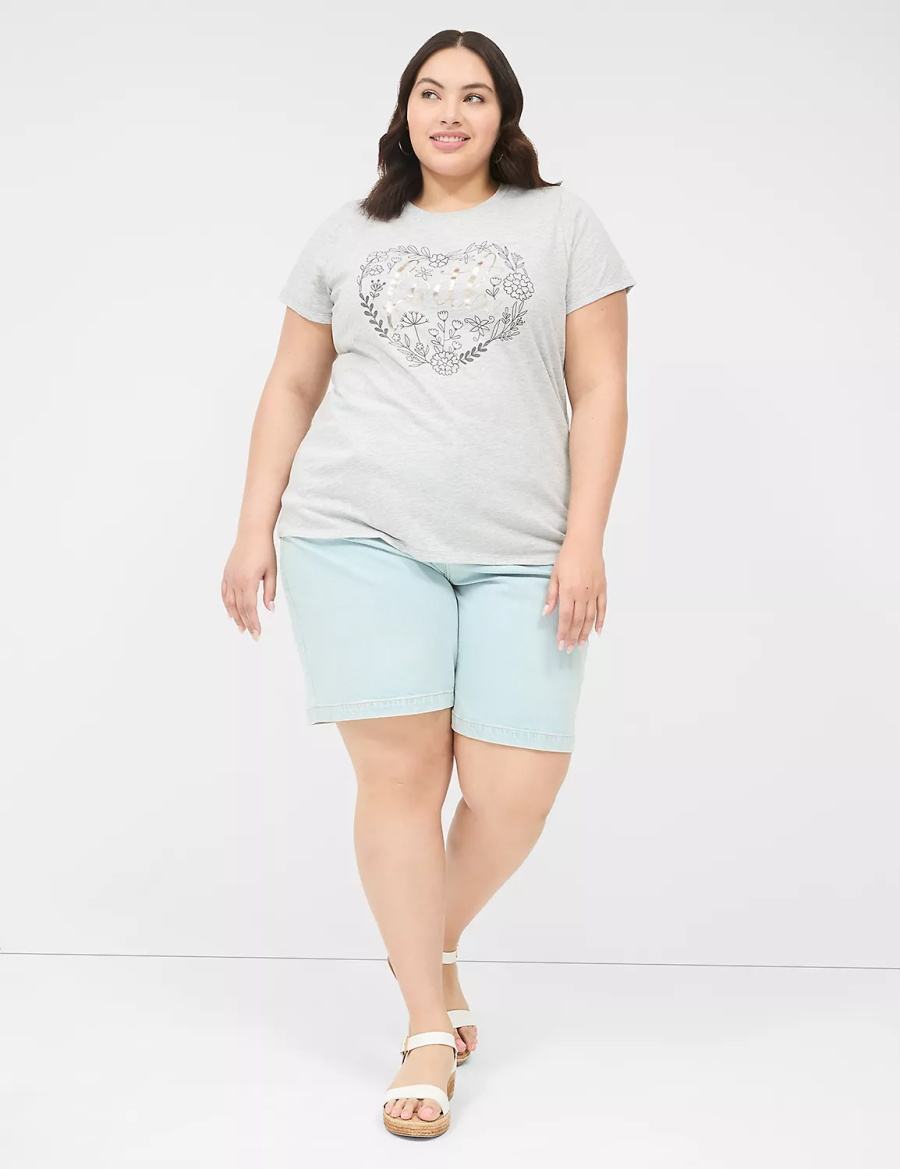 Grey Lane Bryant Faith Graphic Tee Women Tank Top | GUN4988CS