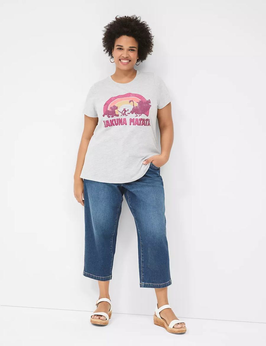 Grey Lane Bryant Hakuna Matata Graphic Tee Women T Shirts | GEL252JU