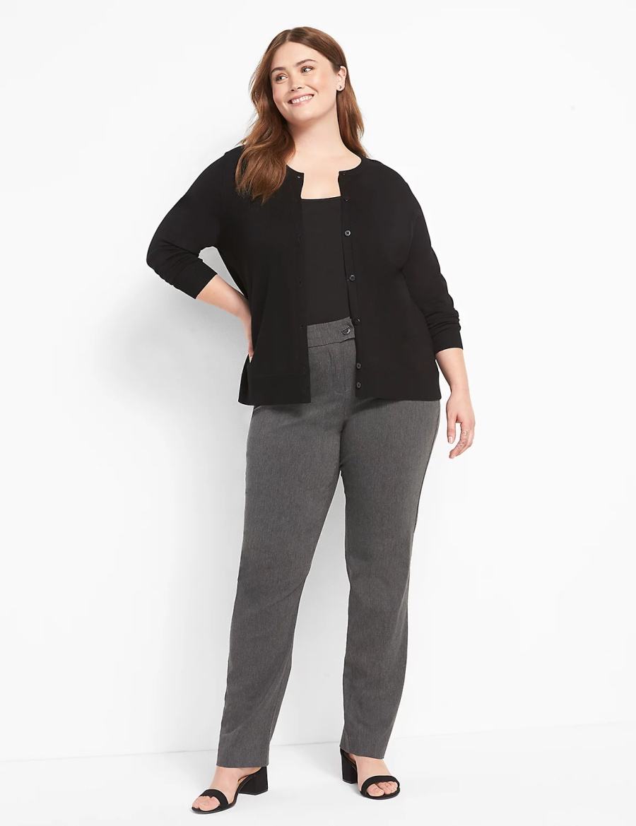 Grey Lane Bryant Straight Leg 4-Season Women Pants | WJB7368BO