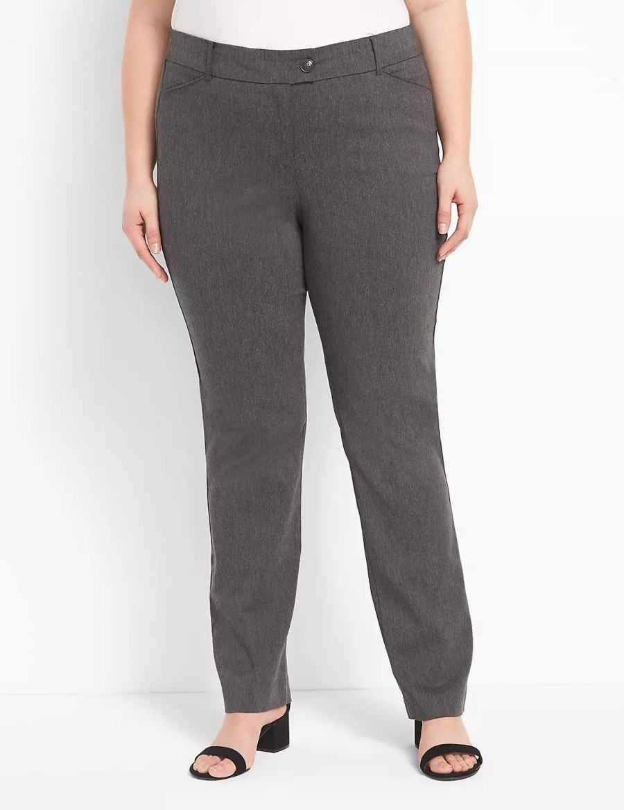 Grey Lane Bryant Straight Leg 4-Season Women Pants | WJB7368BO