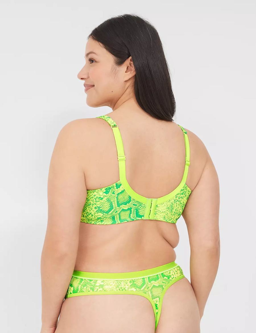 Light Green Lane Bryant Boost Plunge Women Bralettes | CHH3746IV