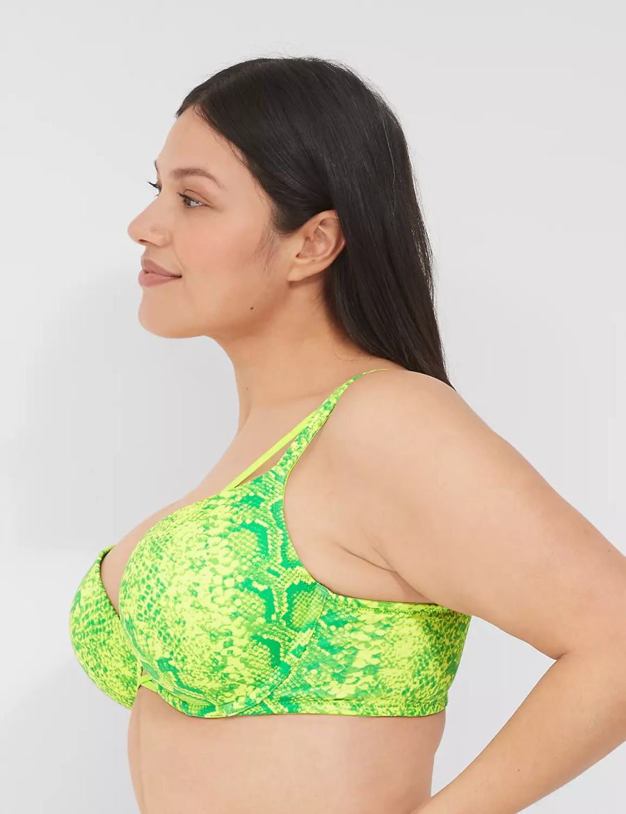 Light Green Lane Bryant Boost Plunge Women Bralettes | CHH3746IV