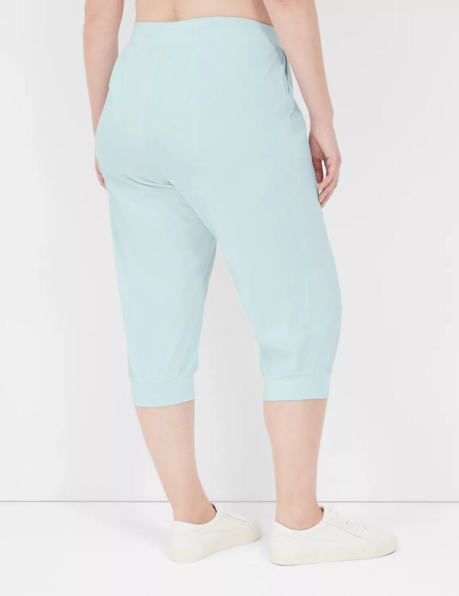 Light Green Lane Bryant LIVI Stretch Woven Capri Women Joggers | JCX2269RU