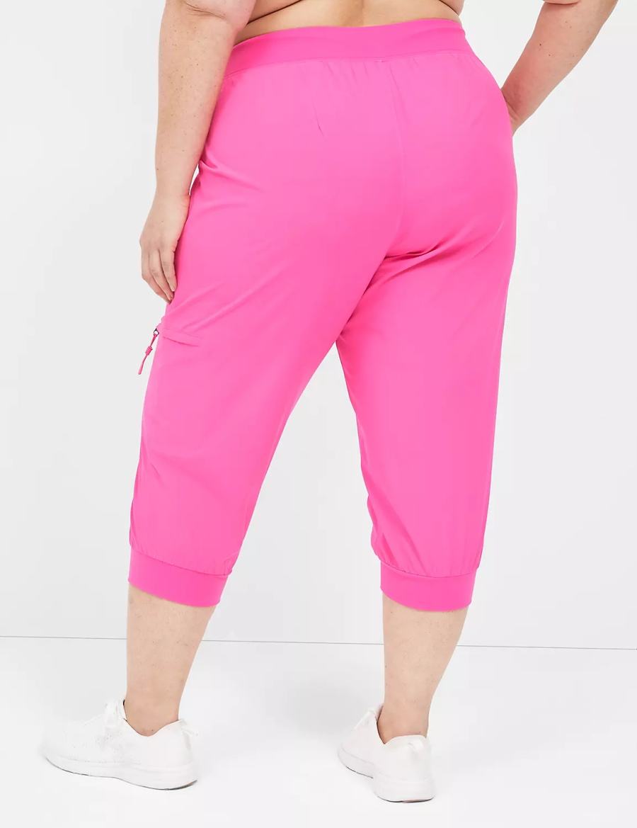 Light Pink Lane Bryant LIVI Stretch Woven Capri Women Joggers | NDV702SH