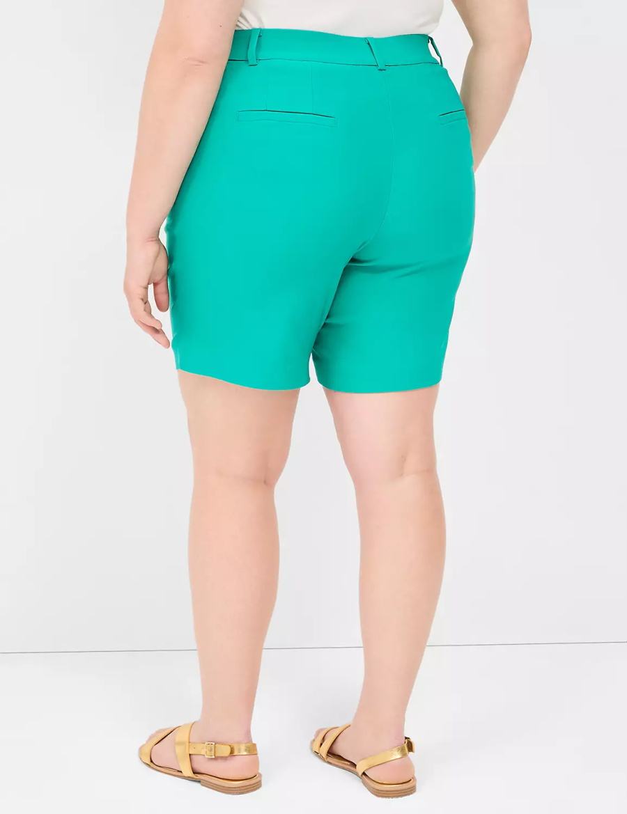 Light Turquoise Lane Bryant 4-Season Bermuda Women Shorts | NDY95100KX