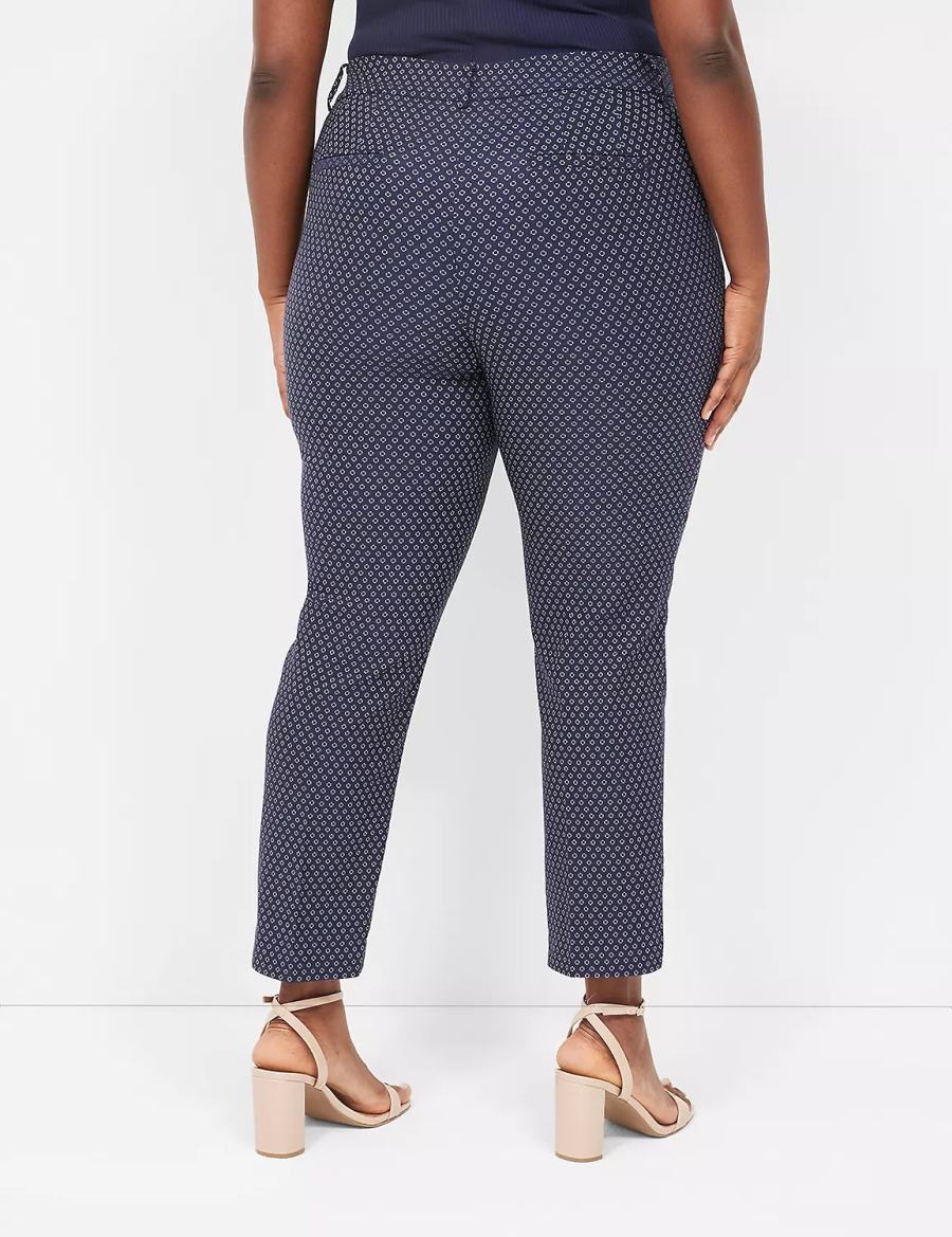 Navy Lane Bryant 4-Season Slim Ankle Women Pants | VJB678WG