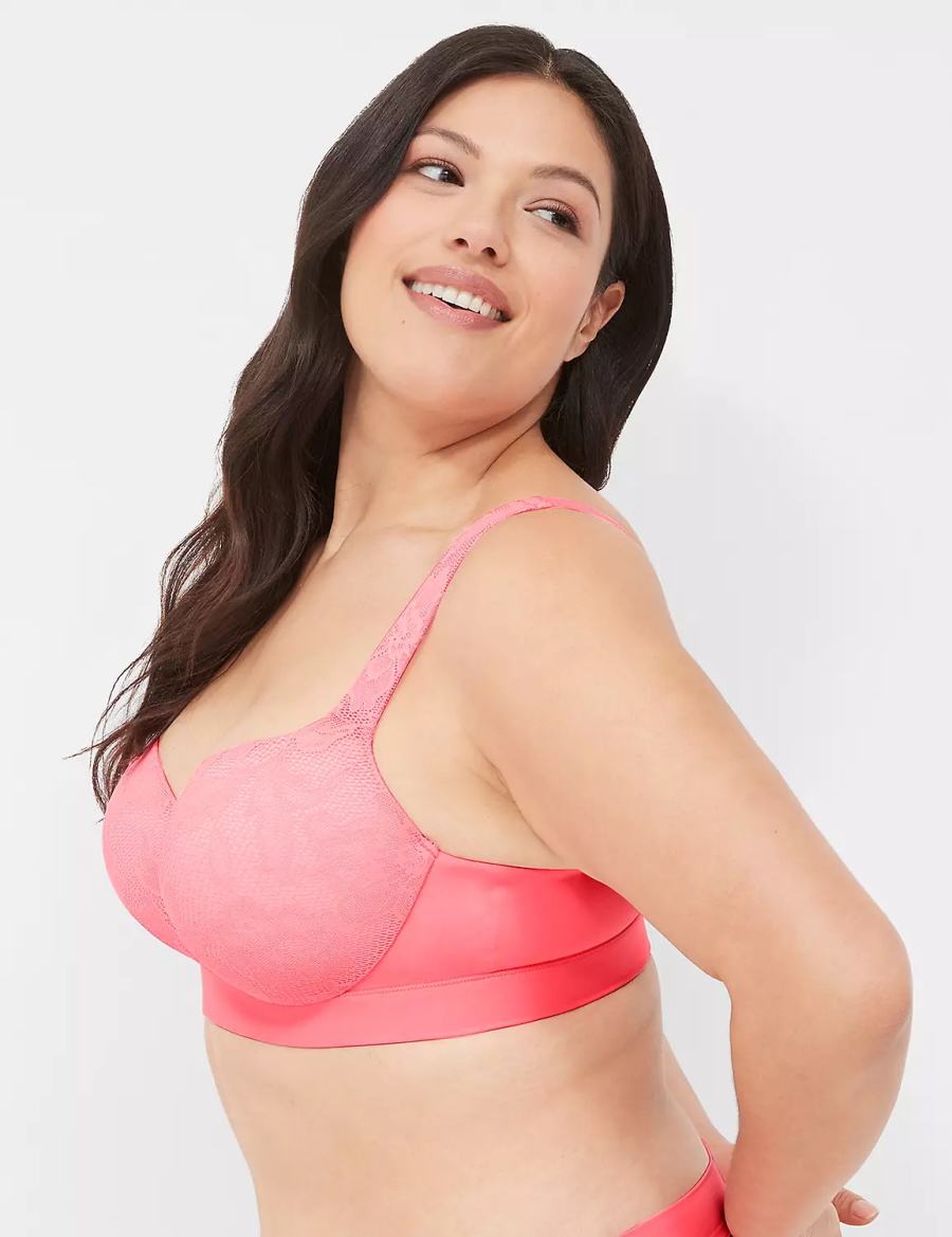 Pink Lane Bryant Comfort Bliss Lightly Lined Women Balconette Bra | ZSU4278XX