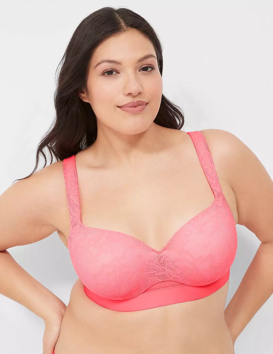 Pink Lane Bryant Comfort Bliss Lightly Lined Women Balconette Bra | ZSU4278XX