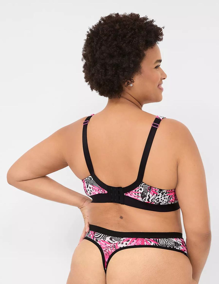 Pink Lane Bryant Crush Microfiber French Women Thong Panty | OTV5273HB