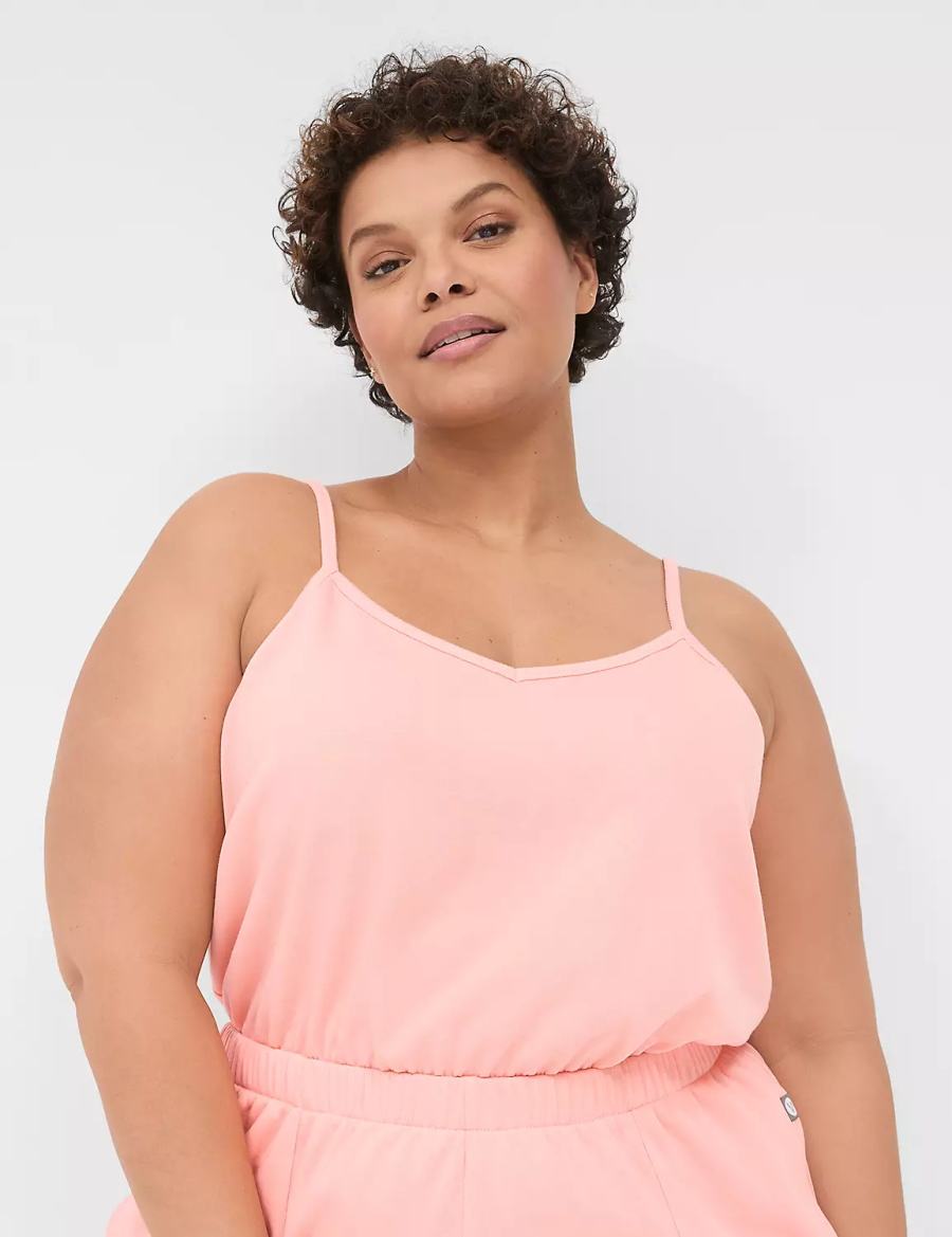 Pink Lane Bryant LIVI Sleeveless French Terry Women Jumpsuit | AWT5139QF