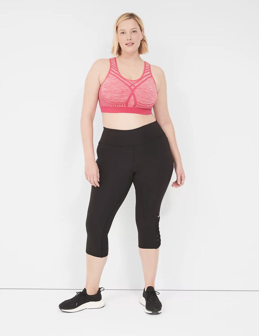 Pink Lane Bryant LIVI Wireless Medium-Impact Seamless Women Sports Bra | QNH8725OP