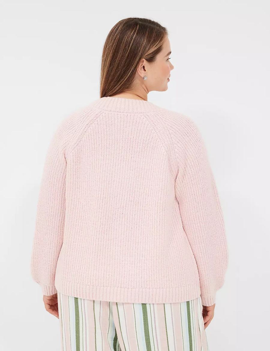 Pink Lane Bryant Lurex Knit Sleep Women Cardigan | XZZ5235DY