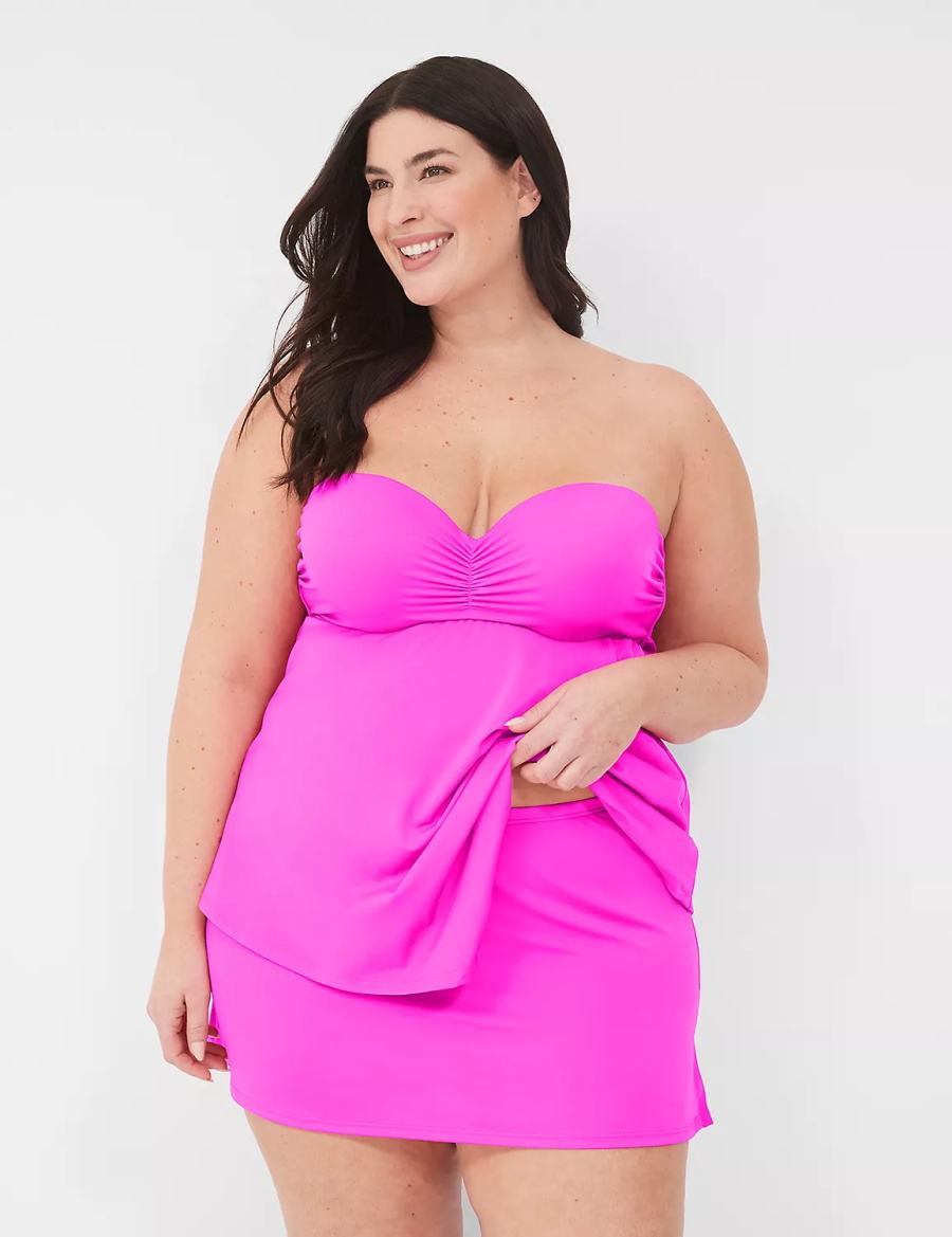 Pink Lane Bryant Side Slit Swim Women Skirts | PVX5319LY