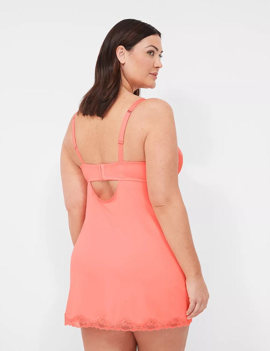 Pink Lane Bryant Underwire Lace Slip Women Dress | SAD233CD