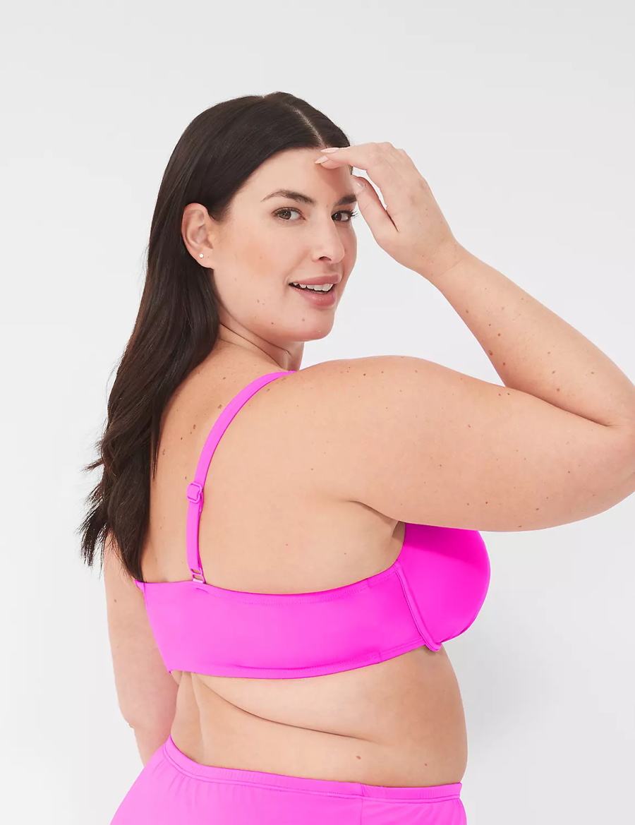 Pink Lane Bryant Underwire Plunge Women Bikini Top | GVM3276ZW