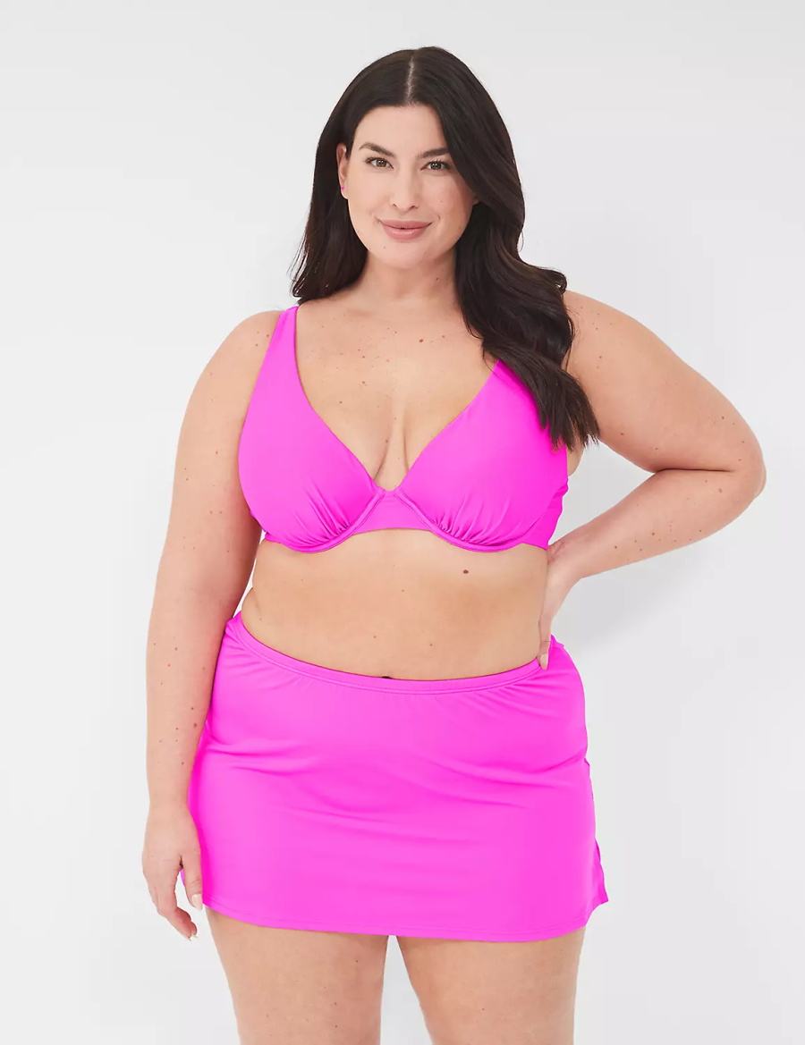 Pink Lane Bryant Underwire Plunge Women Bikini Top | GVM3276ZW