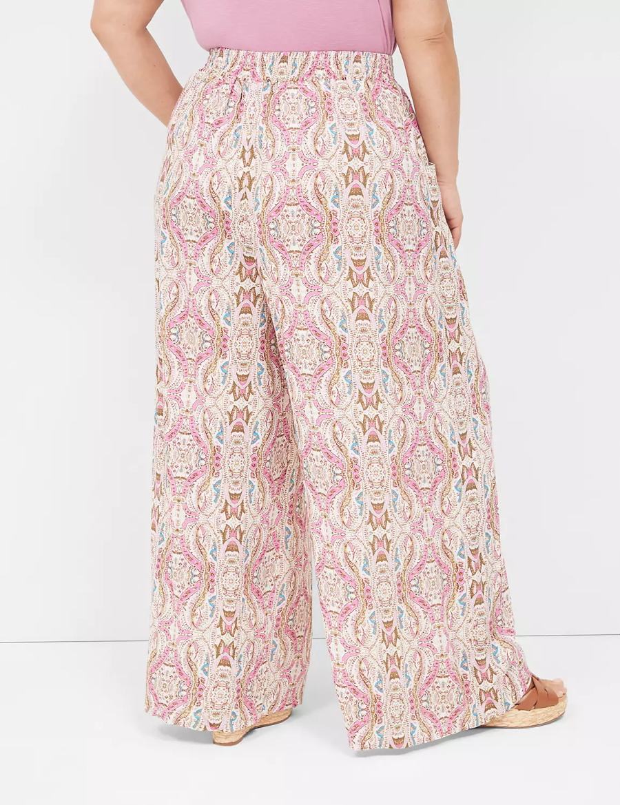 Pink Lane Bryant Wide Leg Vacation Women Pants | KZV6895TD