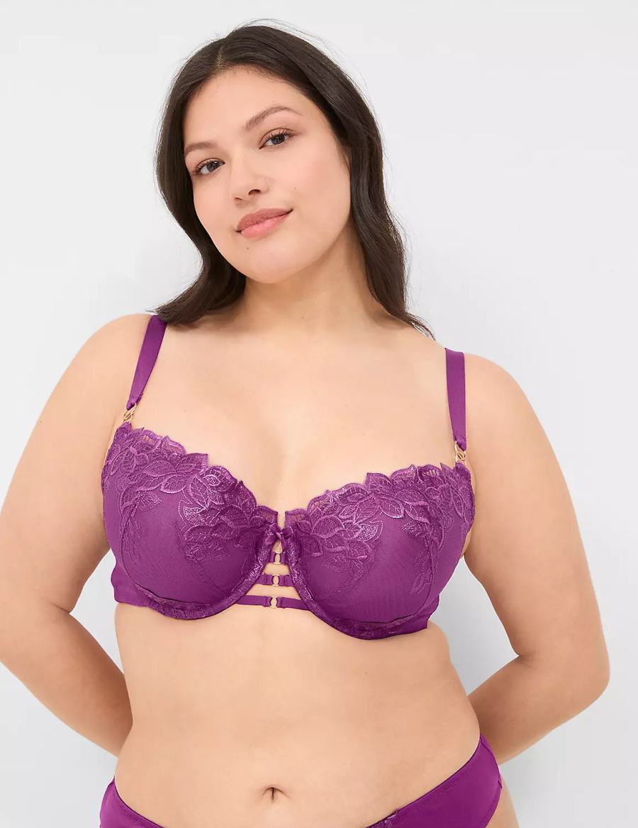 Purple Lane Bryant Boost Women Balconette Bra | IKL9080RT