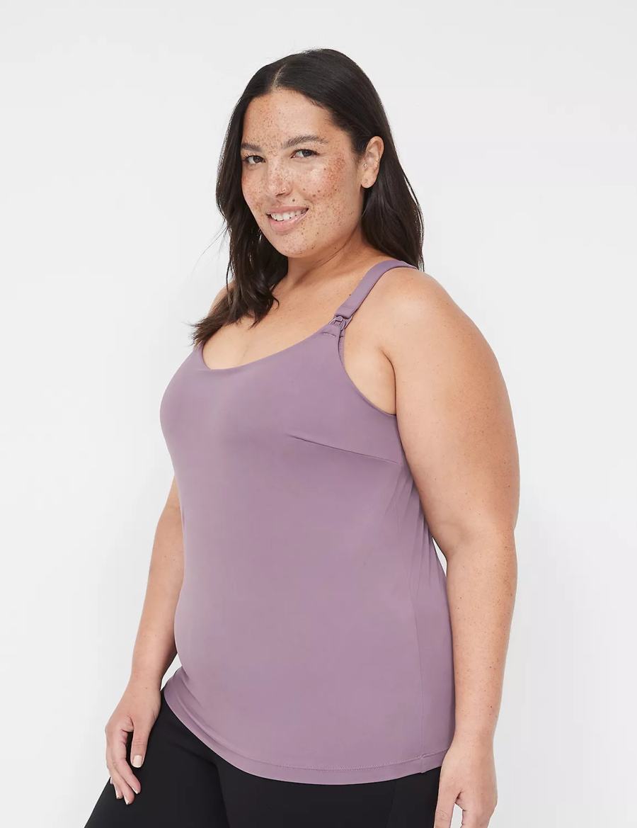 Purple Lane Bryant Comfort Bliss Nursing Cami Women Bralettes | PRX1889VX