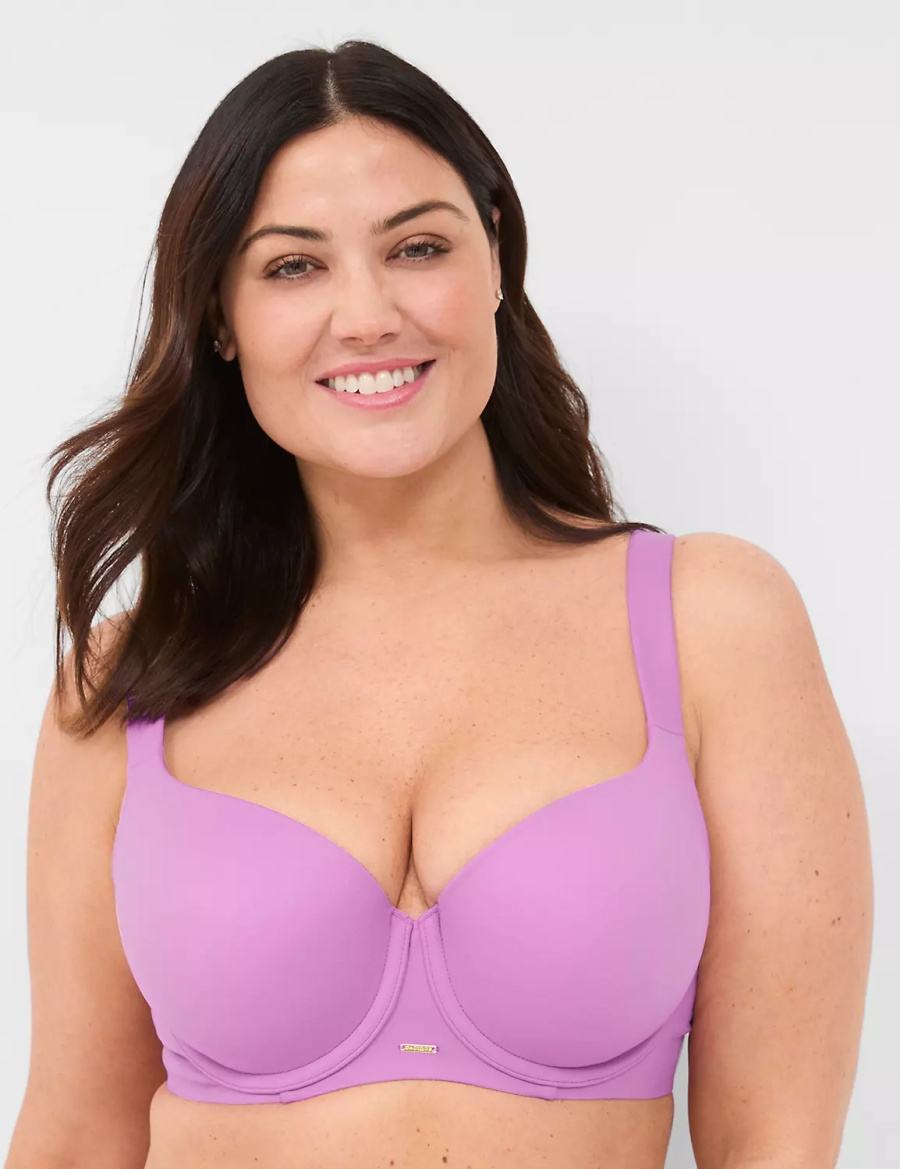 Purple Lane Bryant Modern Luxe Lightly Lined Women Balconette Bra | YFD8273DN