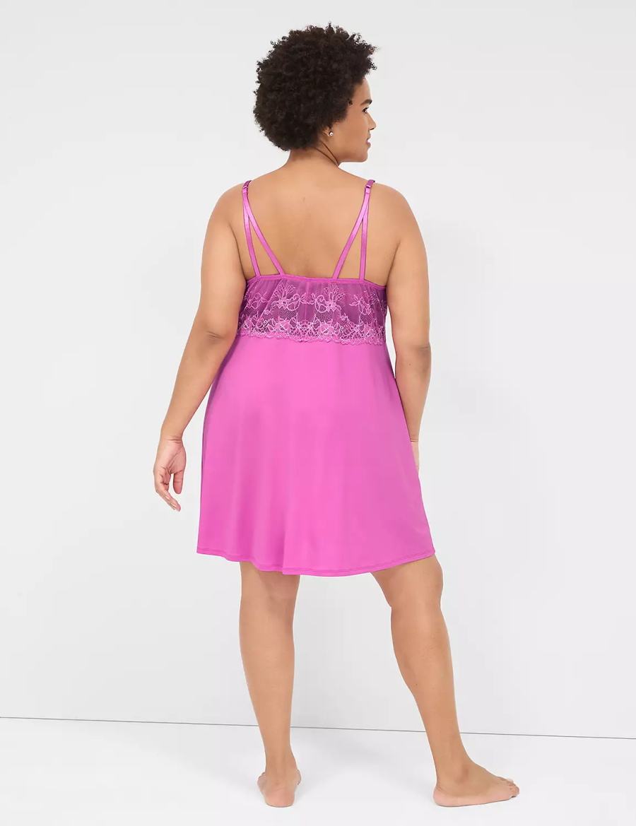 Purple Lane Bryant Modern Romance Chemise Women Dress | DJP7161IX