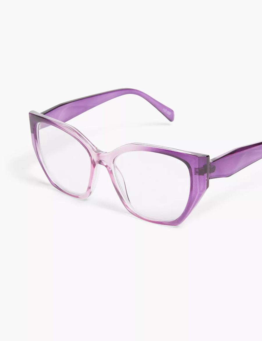 Purple Lane Bryant Purple Ombré Cateye Reading Women Glasses | CAQ4380US