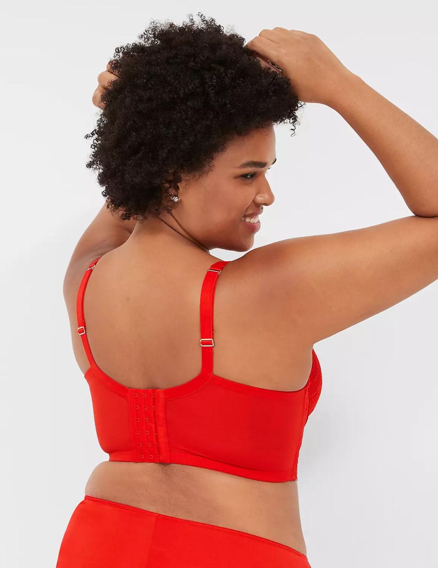 Red Lane Bryant Boost Longline Women Balconette Bra | DRH112EB