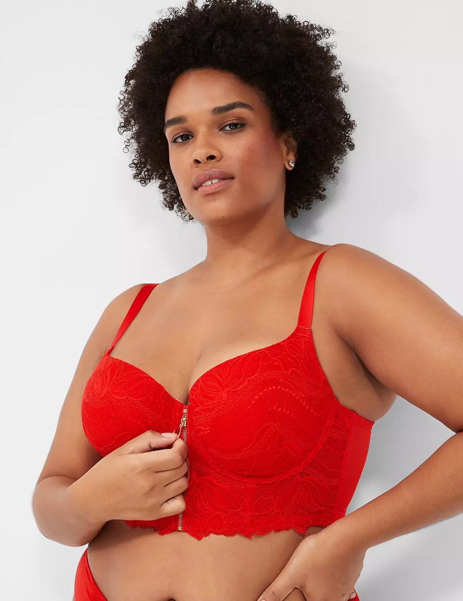 Red Lane Bryant Boost Longline Women Balconette Bra | DRH112EB